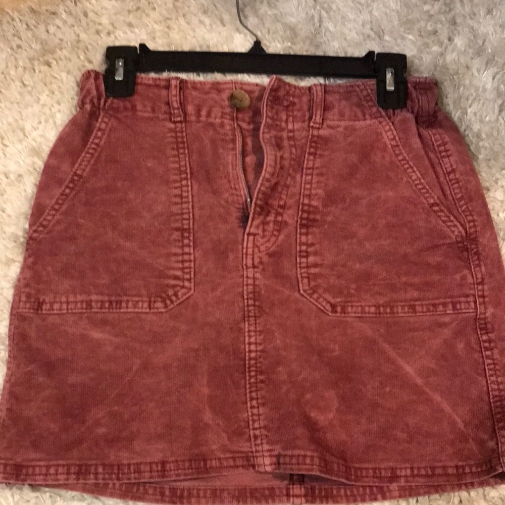 American Eagle Corduroy Dusty Rose Skirt